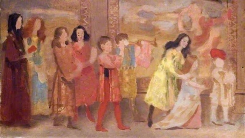 Cartoon Study For Pageant Of Childhood Ca. 1899