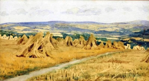 Landscape With Haystacks Near Penzance