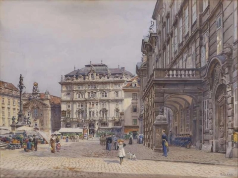 Der Platz Am Hof en Viena 1914