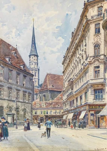 Stallburggasse con vista sulla chiesa di San Michele