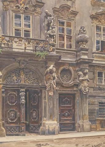 Ворота дворца Бройнер на улице Сингерстра Е в первом районе Вены