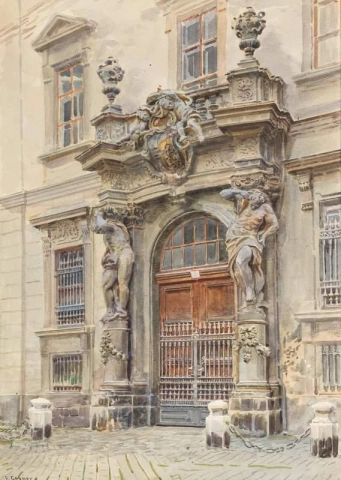 La puerta del palacio de Liechtenstein en el primer distrito