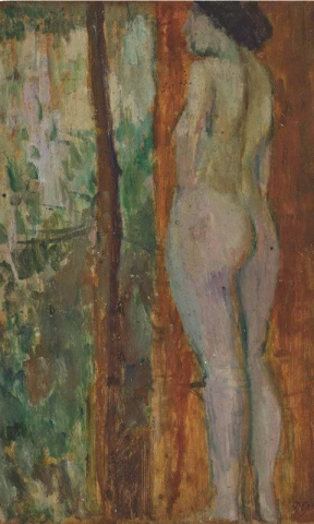 卡·考克斯《裸体站立》 1911