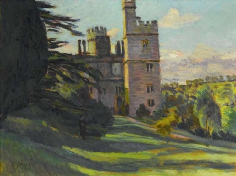 Lismore Castle With Mrs. Hammersley In The Foreground 1954