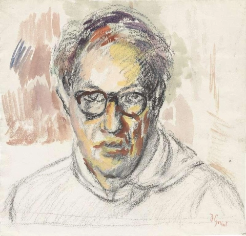 Selvportrett i briller ca. 1962