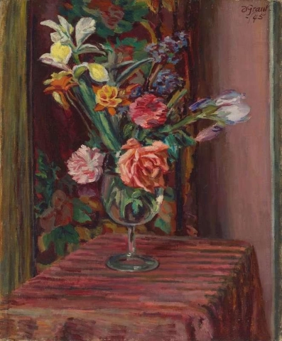 春の花の静物画 1945