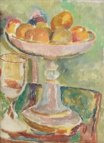 Still Life With Compotier And Glass Ca. 1916