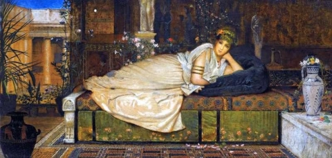 A Lady In A Classical Interior 1874