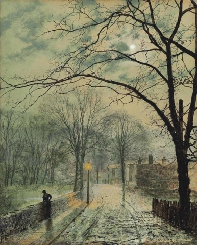 Прогулка при лунном свете Бончерч, остров Уайт, 1878 г.