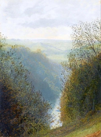 Un valle boscoso probablemente Bolton Woods 1871