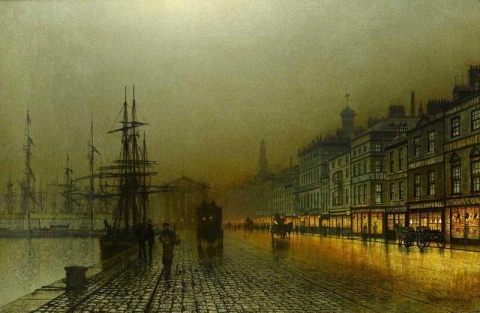 Porto di Greenock di notte 1893