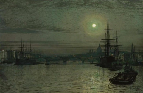 伦敦桥 - 1884 年之夜