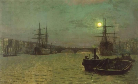 Лондонский мост, полуприлив, 1884 г.