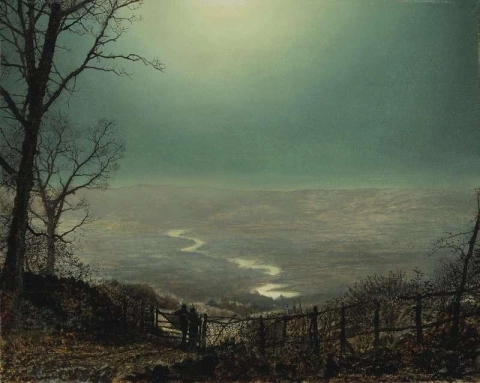 Al chiaro di luna Wharfedale circa 1870-79