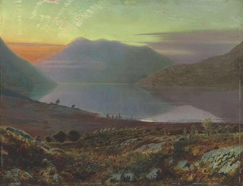 Nära Lake Windermere Cumbria 1865