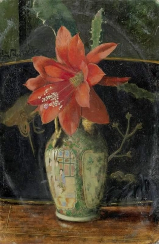 Натюрморт с кантонской вазой 1876 г.