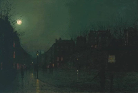 Вид на Хит-стрит ночью, 1882 год.