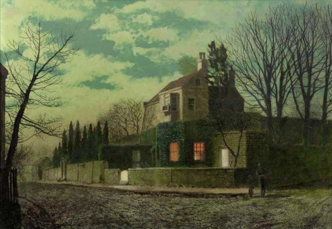 Yew Court Scalby bei Twilight 1877