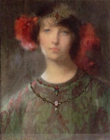 Symbolistinen naisen muotokuva 1901