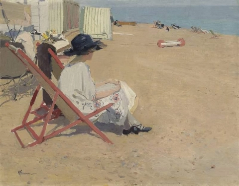 Na praia Bexhill-on-sea 1920