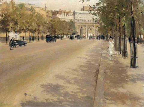 The Mall guardando verso l'Admiralty Arch Londra 1925