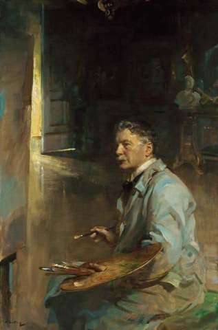 艺术家帕特里克·威廉·亚当 R.s.a. 的肖像1918年