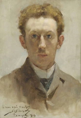 Portret van Arthur Hacker 1884
