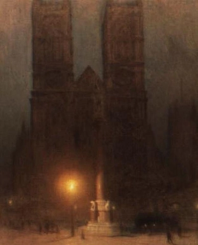 Abbazia di Westminster di notte 1912
