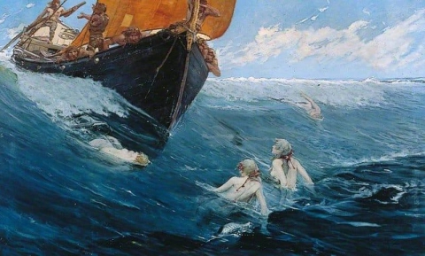 Zeemeerminnenrots ca. 1894