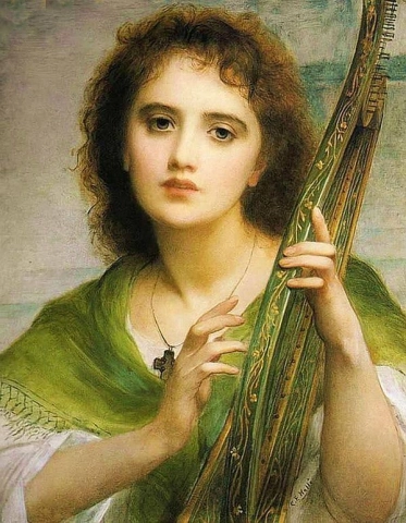 Aka Lady Playing The Lyre