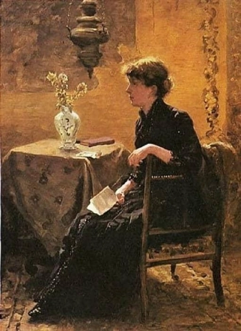 سيدة باللون الأسود 1889