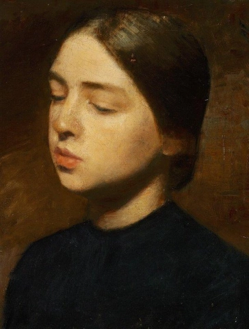 Et portrett av kunstnerens søster Anna Hammershoi 1886