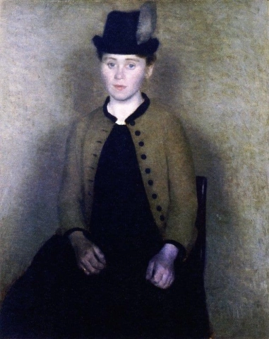 Porträt von Ida Ilsted, später der Frau des Künstlers, 1890