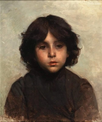 Portrait Eines Jungen Knaben Ca. 1870