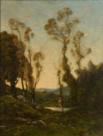Eine bewaldete Landschaft 1901