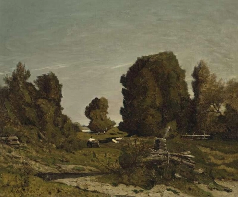 Landskap med en fagotiere 1859