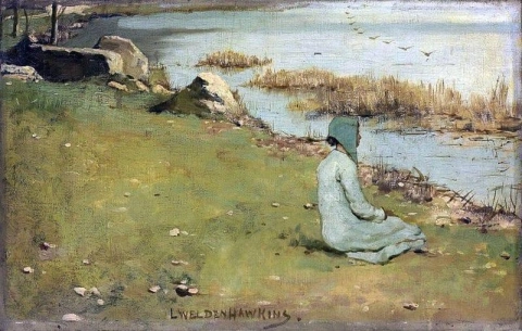 Ung Flicka Vid Floden