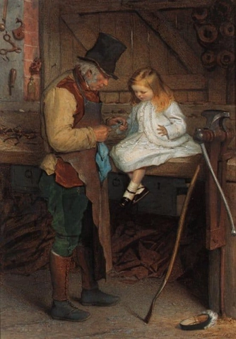 Enfaixando o dedo ferido, 1870