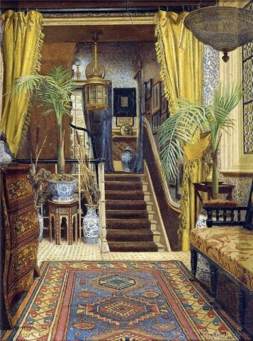 Il corridoio con palme in vaso 1882
