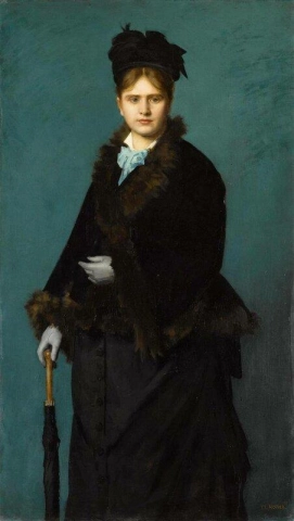 打着伞的女人赛义德夫人的肖像 1874