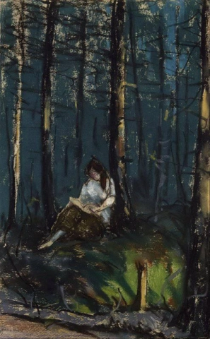 El lector en el bosque 1918