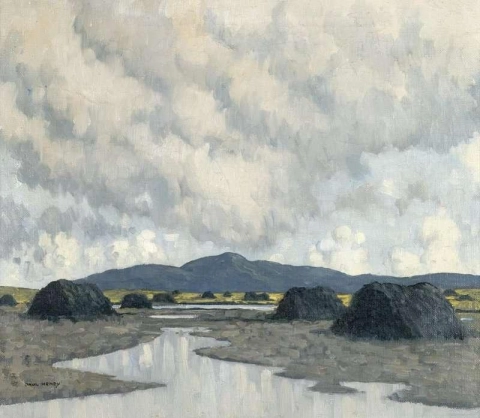 湿原の風景の上の嵐の雲 1935 ～ 1938 年