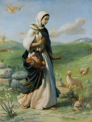 Estude para e Mary, que se levantou naqueles dias, foi para o país montanhoso com pressa, por volta de 1860
