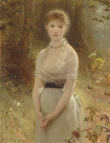 Portrait Of Ellen Harriet Maria Hartford Later Countess Of Essex 1880