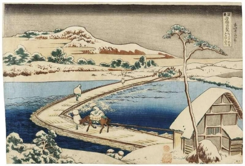 佐野上野国の舟橋。古代の眺め