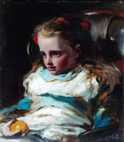 Ellen Sarah Gibbs quando menina, 1863