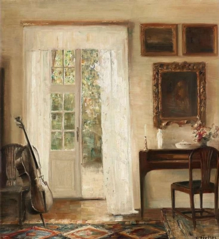 Interior con violonchelo