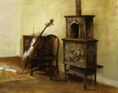 Interior com violoncelo