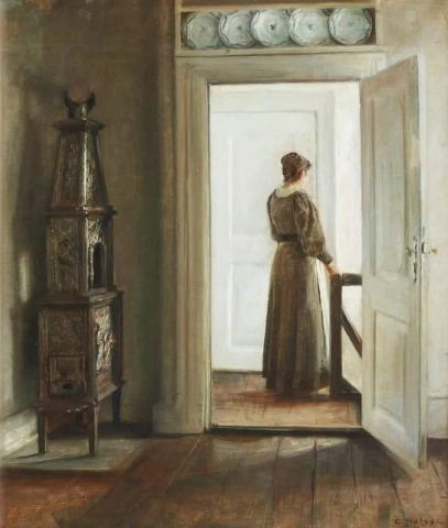 Interior con una mujer