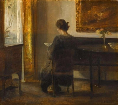 Lady Reading In An Interior